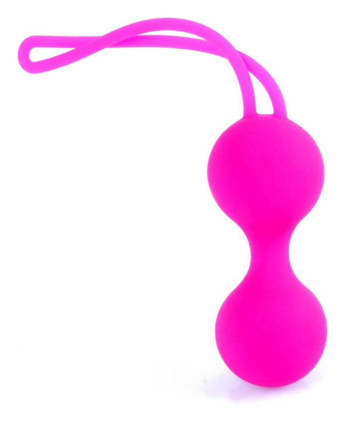Set 3 bile vaginale KULKI pentru exercitii Kegel, silicon premium, roz